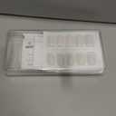 BTArtbox Press On Nails - White French Tip Press on Nails Square, Glue On Nails for Wedding Gift, Supremely Fit & Natural Stick On Nails in 15 Sizes - 30 Fake Nails Kit, Classic French