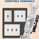 DEWENWILS 3 Way Toggle Light Switch, 120VAC 15A Heavy Duty Switch, Residential & Commercial Grade, Quickwire Push-in & Side Wired, UL Listed, White, 10 Pack