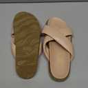 DREAM PAIRS Women's Crisscross Open Toe Slide Sandals Flat Comfort Slip on Sandals 9