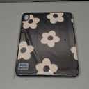 Lornpa Case for iPad (A16) 11th Generation 11 Inch 2025, iPad 10th Generation 10.9 Inch 2022, Protective Case with Pencil Holder, Trifold Smart Stand Cover with Cute Pattern for Girls, Black Flowers