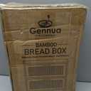 Gennua Kitchen Extra Large Bamboo Bread Box for Kitchen Countertop, Wooden Double Layer Breadbox Provides Double the Storage, Holds Multiple Loaves, Durable & Beautiful with Frosted Acrylic Panels