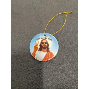 Funny Jesus Says 67 Ornament – Six Seven Meme Christmas Ornament, Ornament for Kids and Teens, Trendy Meme Gift