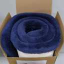 Jenen Jnzen Memory Foam Bath Mat, Navy Blue, 19.6in X 31in