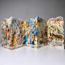5 x Decoration Greeting Card Merry Christmas Religious Nativity Scene Holiday Theme Festive Christmas Decoration Unique Seasonal Card
