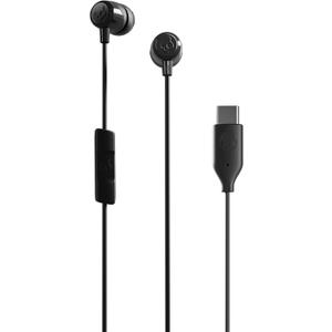 Skullcandy Jib USB-C Wired Earbuds with Noise Isolation, Inline Microphone Call and Track Control for iPhone Android, Ear Gel Sizes Included for Custom Fit - True Black