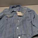 Pearl Bride Denim Jacket Custom Mrs Bride Bachelorette jacket Hen party gift (S)