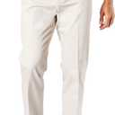 Dockers Men's Straight Fit Signature Lux Cotton Stretch Khaki Pant-Creased (36W x 29L, Cloud)