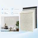 25" W x 72" H Cordless Light Filtering Roller Shade for Windows, Free Stop Windows Shades, Thermal Insulated Linen-Style Blinds for Home and Office, Modern Window Blind Color-Matched (Cream)