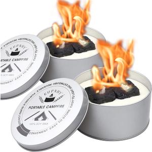 2 Pack Portable Campfire | Portable Fire Pit | Smores Maker | Lightweight and Portable | 3-5 Hours of Burn Time | Convenient-No Embers-No Hassle | Great Gifts for Picnics, Camping and More