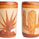 Tequila Shot Glasses - Set of 4 Terracotta Mexican Shot Glasses - 2 Oz - Natural Clay - Barro Canelo (Mexican Icons)