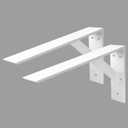 Countertop Support Bracket 20 Inch Heavy Duty Shelf Bracket 2 Pack 3/8" Thick White 20"x12"x2.5" for Granite Quartz Wood Laminate Countertops