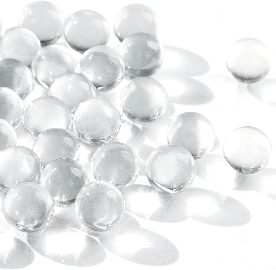 FUTUREPLUSX 5LB Glass Marbles, 0.63Inch Clear Marbles Bulk for Vase Fillers, Home Decor