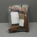 Foot Stool Ottoman Foot Rest Under Desk,Small Stool for Living Room, Bedroom and Kitchen (Brown Legs - Beige Stool Surface)