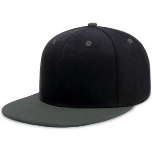 CHOK.LIDS Flat Bill Visor Classic Snapback Hat Blank Adjustable Brim High Top End Trendy Color Style Plain Tone Baseball Cap