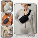 Boutique Belt Bag | Crossbody Fanny Pack for Women | Cute Mini Everywhere Bum Hip Waist Pack | Small Fashion Travel Chest Bag | Matte Black | Adjustable Extended Strap