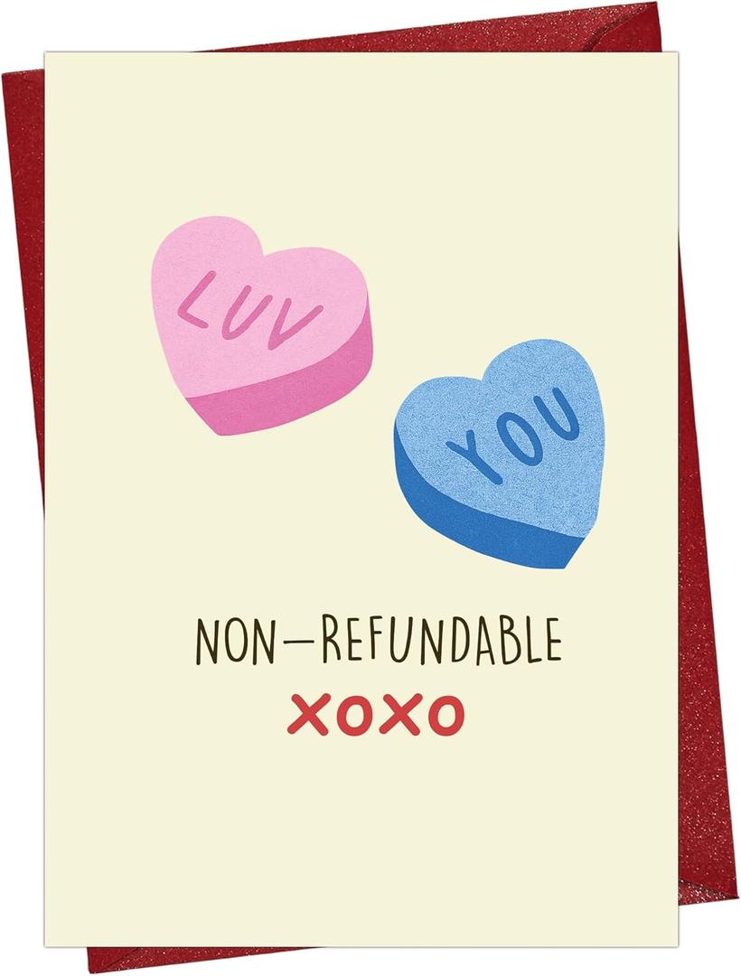 2 x Cheerin Funny Anniversary Card with Envelopes - Humorous Love Cards for Him and Her - Romantic Card for Husband, Wife, Fiance, Boyfriend and Girlfriend - Hilarious Birthday Gift 5x7 Inch