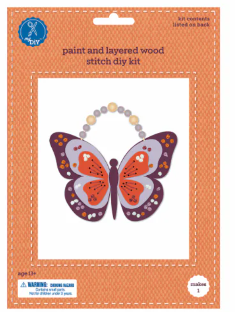Paint And Layered Wood Stitch Diy Kit Pack of 3
