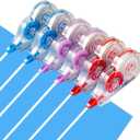 39.37 ft Correction Tape, 6PCS, Fast, Clean, Noiseless and Easy-to-Use Correction Tape Bulk Office School Supplies, Blue, Red, Purple