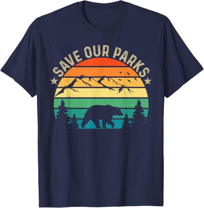 Save Our National Parks Retro Hiking T-Shirt 3X