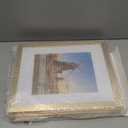 11x14 Picture Frame Set of 4, 11 x 14 Wood Photo Frames with Mat for 8x10, Wooden Frame with Real Glass Cover for Wall and Tabletop Display,Gold