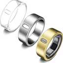 3 Pack Cover Compatible with Oura Ring Gen 4/Oura Ring Gen 3 Horizon/Heritage, Surport Charging with Cover on, Anti-Scratch TPU Protector for Men Women (Size 10, Clear+Silver+Gold)