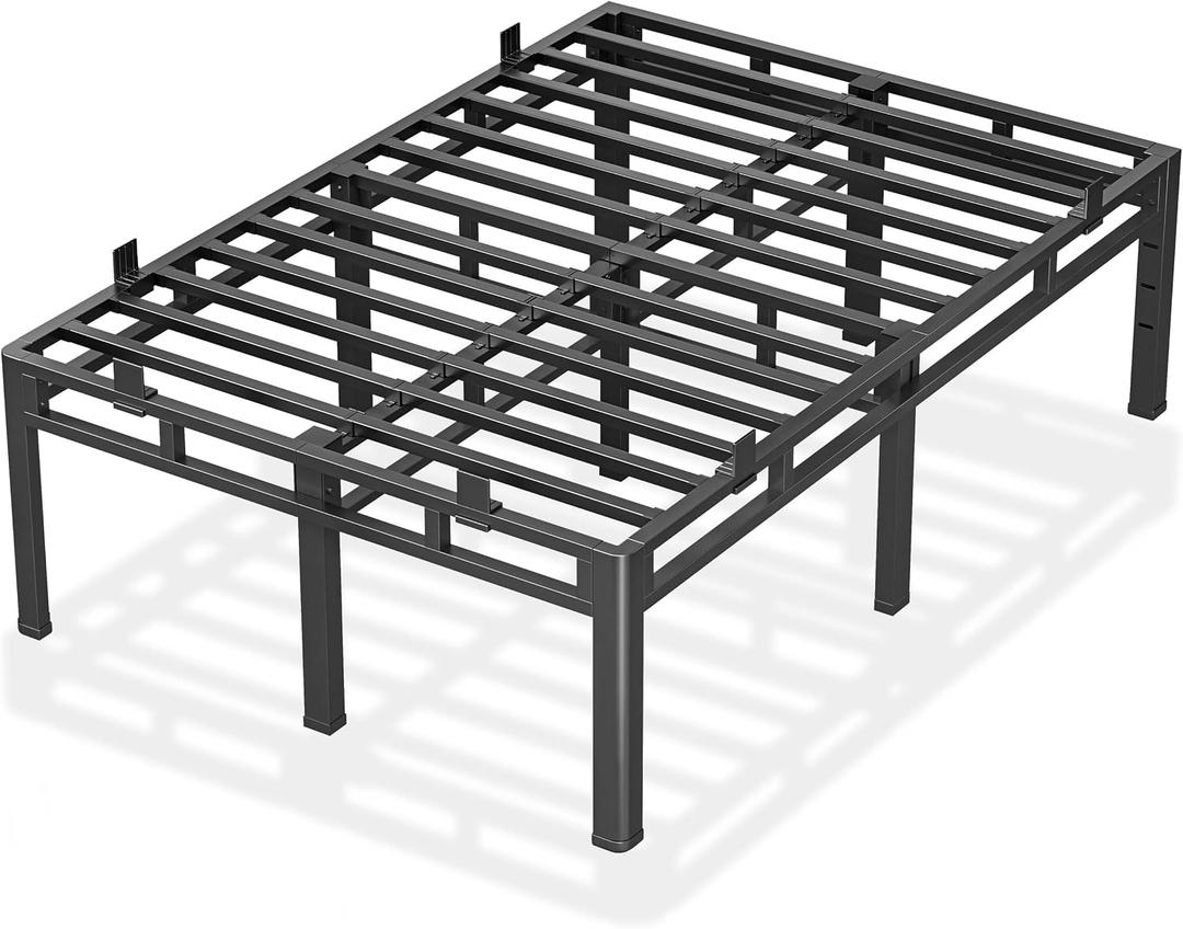 4 x ROIL 24 Inch Cal King Bed Frame Double Layer Platform with Round Corner | Easy Assembly, Noise Free, 3500LBS Load Capacity, 6 Mattress Baffles, 20" Storage Space, Headboard Hole, Rubber Foot Pads