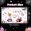 7x5ft Halloween Baby Shower Backdrop for Girls A Little Boo is Almost Due Pink Background Decorations Halloween Cute Ghost Boo Newborn Baby Party Photo Booth Props