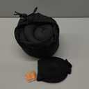 MLVOC Travel Pillow 100% Pure Memory Foam Neck Pillow, Comfortable & Breathable Cover, Machine Washable, Airplane Travel Kit with 3D Contoured Eye Masks, Earplugs, and Luxury Bag, Standard (Black)