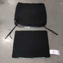 Cushion and Pillow Covers for Outdoor use 22x22" cushion, 22x18.5inch pillow cover ( Black )