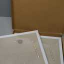 2-Pack Double-Sided Cork Board with Linen, 16" x 12" Hanging Wood Framed Bulletin Board, Picture Display Vision Board Kit Corkboards for Wall School Office Decor, 20 Pushpins (Vintage White)