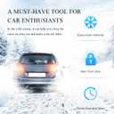 Car Windshield Snow Cover, Windproof Front Windshield Snow Ice Cover with Side Mirror Cover, Waterproof Oxford Fabric Front Windscreen UV Frost Protector, Car Accessories (4 Hooks)