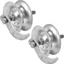 5" Steel Pipe Track Roller Galvanized for 1 5/8" Pipe Track (Pack of 2)