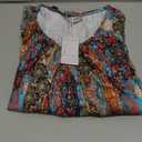 WIHOLL Women T Shirts Pleated Short Sleeve Tops Business Casual Dressy Blouses, XL