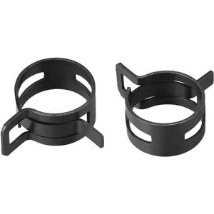 uxcell Steel Band Clamp 20mm Inner Dia Fit 21-22.5mm OD Hose Spring Band Type Action Fuel Line Silicone Tube Clip Clamp Black 20Pcs
