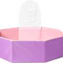 GOGOSO Foldable Ball Pit for Toddlers Large Soft Indoor Outdoor Pop Up Baby Kids Infant Ballpit Big Collapsible Puppy Dog Cat Pits with Basketball Hoop (Balls Not Included) Pink Purple