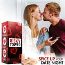 Valentines Gifts for Him Her - 54 Stacking Wooden Block Game for Him, Her, Girlfriend, Boyfriend, Wife, Husband, Couples, Anniversary Date Ideas,...