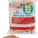1InTheOffice Rubber Band Size 64, Rubber Bands #64, Heavy Duty Rubber Bands, Beige, Size 64, 95 Pack