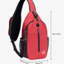 WATERFLY Crossbody Sling Backpack Sling Bag Travel Hiking Chest Bag Daypack