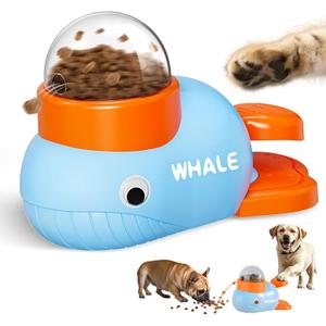 Interactive Treat Dispenser Dog Toys, Pet Food Puzzle Slow Feeder (Blue)