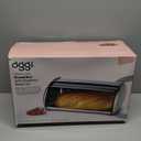 Oggi Stainless Steel Roll Top Bread Box for Kitchen Countertop with Stainless Steel Lid - Fits Multiple Large Loaves of Bread and Other Freshly Baked Goods Including Cookies, Bagels, Muffins (17.5 Inch by 7.5 Inch by 11.5 Inch)