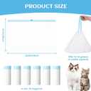 120 Count Self-Cleaning Cat Litter Box Liners Bag Compatible with Meowant MW-SC01/MW-SC02/MW-LR01, Heavy Duty Thick Drawstring Replacement Cat Litter Bags Self Cleaning Litter Box Bags 22  13"