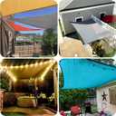 SUNLAX Large Sun Shade Sail 16' x 20' Dark Grey Rectangle Canopy Sail Shade Cover UV Block Permeable Sunshade Outdoor for Patio Backyard