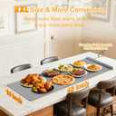 Food Warming Mat Large, XXL (42"x15") Electric Food Warmers Mat with Heat Resistant Pad for Countertop, Heat 6 Level Temperature & 6 Hours Timer, Foldable Heating Trays for Buffets Party, Gray