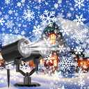 Christmas Projector Lights Outdoor, GUSODOR IP65 Waterproof Snow Projection Lights for Indoor Outdoor Christmas Decoration, Holiday, Wedding, Yard Decor