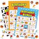 Shappy 35 Pcs Toys Birthday Bingo Cards 24 Players Cartoon Party Games Toy Inspired Fun 3 Colors Bingo Games for Family Holiday Wedding Party Group Activities Favors Supplies