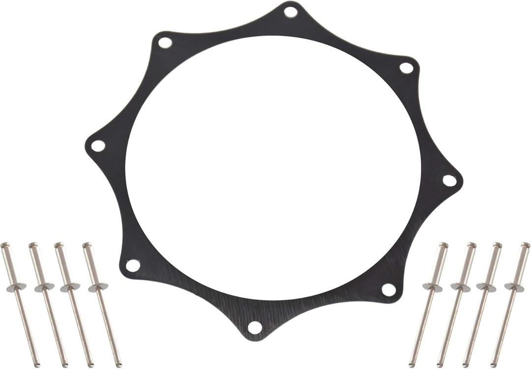 Black Ano Exhaust Trim Ring for 5" exhaust w/rivets Bullhorn Turbo 5.5" ID