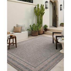 Loloi Amber Lewis Topanga Collection TOP-06 Natural/Mist 2'-3" x 3'-9" Indoor/Outdoor Area Rug