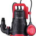 Sump Pump, 1HP 3960GPH Submersible Utility Water Pump with Float Switch, Thermoplastic Portable Water Removal Transfer Pump with 16.4FT Cord for Swimming Pool Basement Garden Pond Draining