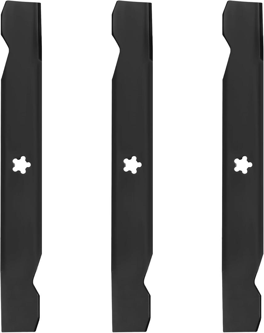 3 Pack Mower Blade Set for 36 in Deck Compatible with for AYP Husqvarna Poulan LT100 LT112 LT125 LR12 532127841 532138496