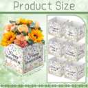 Qunclay 12 Pcs Graduation Box Table Centerpieces 7 Inch Wildflower Paper Flower Boxes Table Decor Class of 2026 Congrats Grad Party Supplies for High School College Grad Celebration Prom Decoration